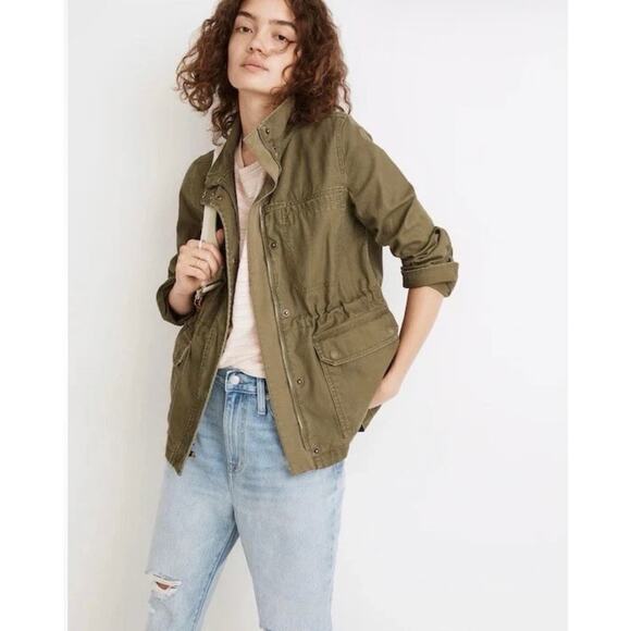 Madewell Jackets & Blazers - Madewell Dispatch Olive Green Drawstring Utility Field Jacket XXS